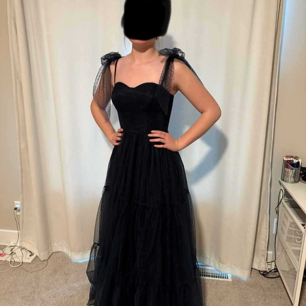 Elegant Navy Evening Gown
